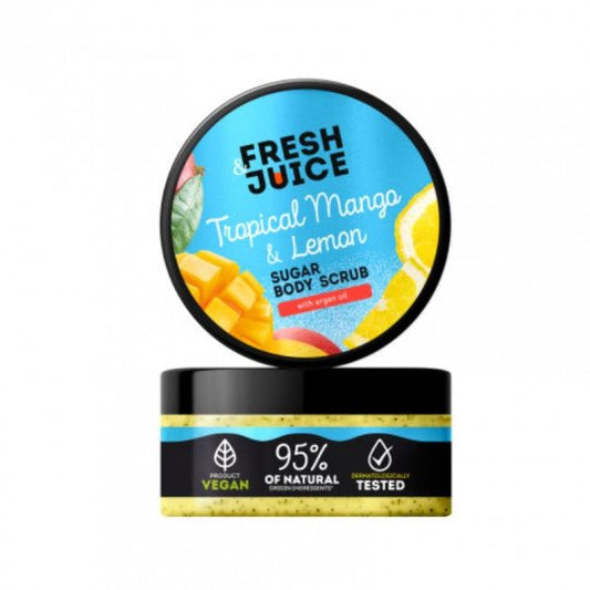 FRESH JUICE kūno šveitiklis cukraus Tropical Mango & Lemon, 200 ml - kūnui - Damų Kampelis