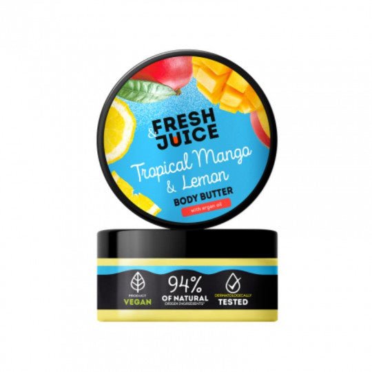 FRESH JUICE kūno sviestas Tropical Mango&Lemon, 200 ml - kūnui - Damų Kampelis
