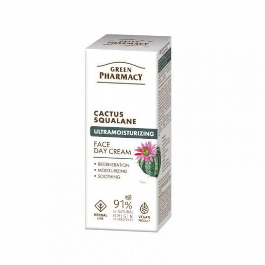 GREEN PHARMACY dieninis kremas veidui Kaktusas ir skvalanas, 50 ml-Veidui-Damų Kampelis