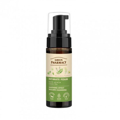 GREEN PHARMACY intymios higienos putos Baltoji akacija ir žalioji arbata, 150 ml-Kūnui-Damų Kampelis