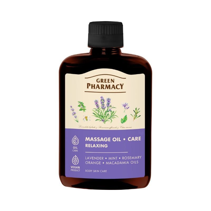 GREEN PHARMACY masažo aliejus atpalaiduojantis, 200 ml - kūnui - Damų Kampelis