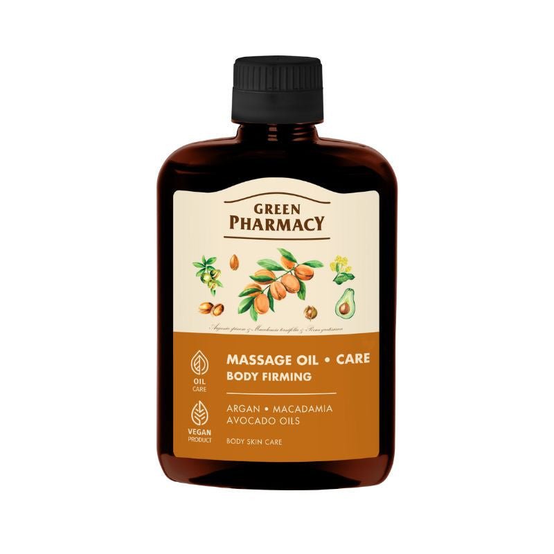 GREEN PHARMACY masažo aliejus stangrinamasis, 200 ml - kūnui - Damų Kampelis