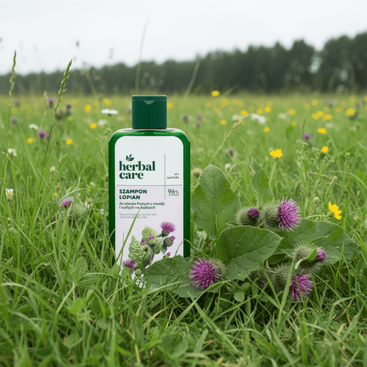 HERBAL CARE šampūnas riebių plaukų šaknims ir sausiems galiukams su varnalėšų ekstraktu, 330 ml - plaukams - Damų Kampelis