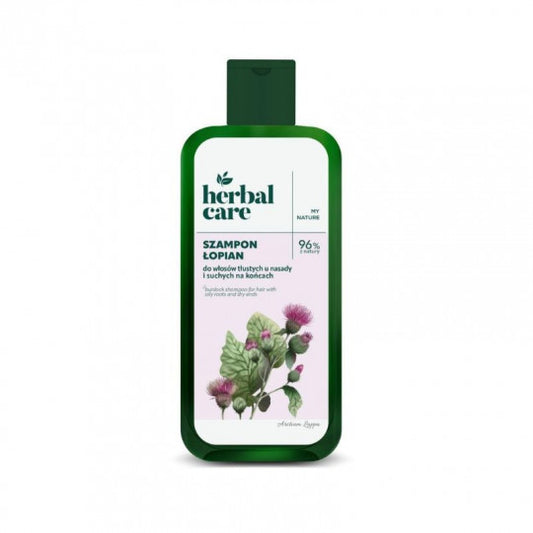 HERBAL CARE šampūnas riebių plaukų šaknims ir sausiems galiukams su varnalėšos ekstraktu, 330 ml