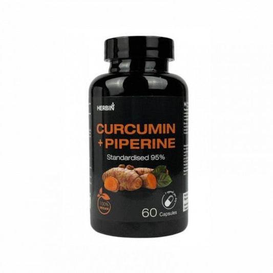 HERBIN CURCUMIN + PIPERINE 95% maisto papildas, 60 kapsulių-Sveikatai-Damų Kampelis