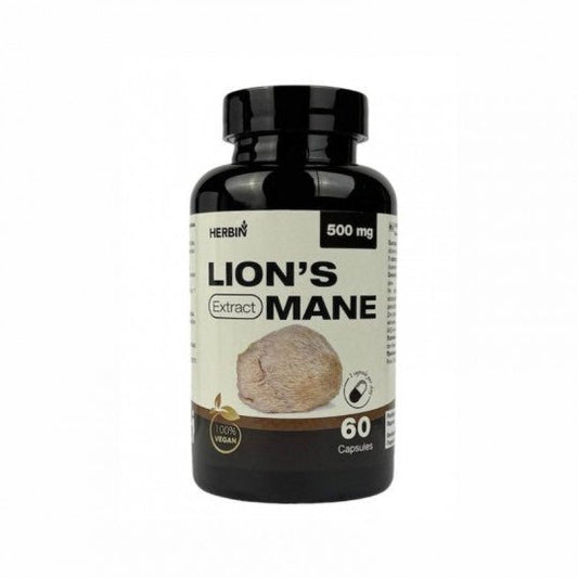 HERBIN LION'S MANE EXTRACT (liūto karčiai / gericijaus grybas) maisto papildas, 60 kapsulių-Sveikatai-Damų Kampelis