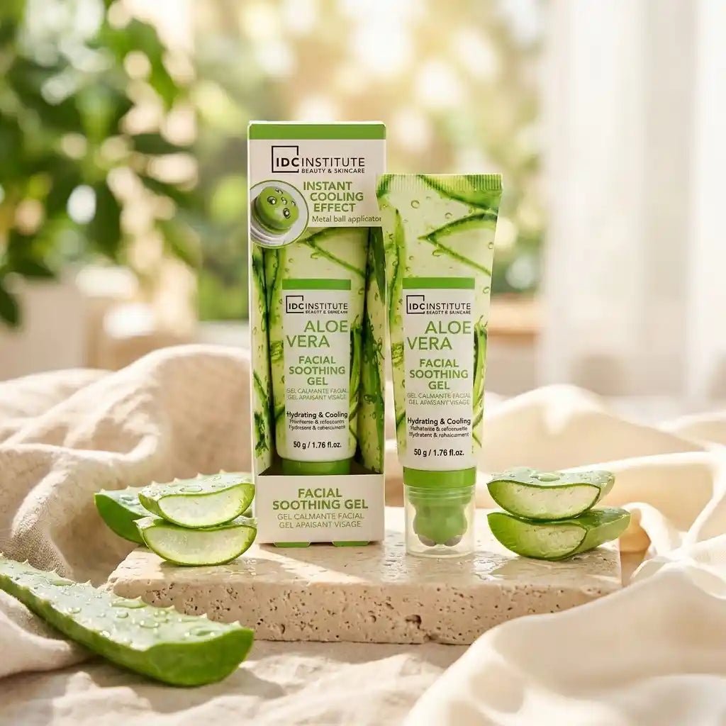 IDC Institute galvinamasis, raminamasis veido gelis Aloe Vera, 50 g-Veido serumai-Damų Kampelis