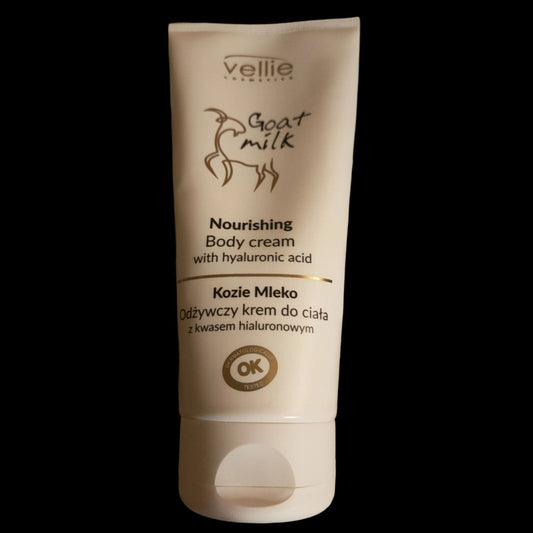 VELLIE Ožkos pieno maitinamasis kūno kremas su hialurono rūgštimi, 200 ml. - kūnui - Damų Kampelis