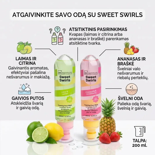 IDC INSTITUTE veido prausiklis Sweet Swirls, 200 ml-Veido priežiūra-Damų Kampelis