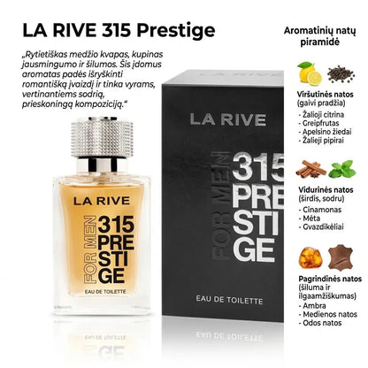 LA RIVE tualetinis vanduo vyrams 315 Prestige, 100 ml-kvepalai-Damų Kampelis
