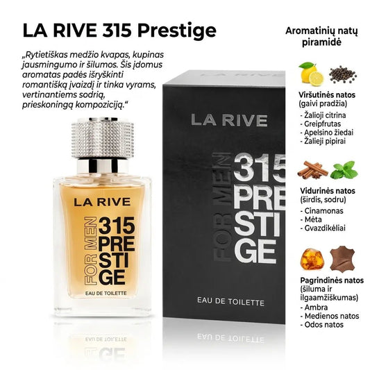 LA RIVE tualetinis vanduo vyrams 315 Prestige, 100 ml-kvepalai-Damų Kampelis