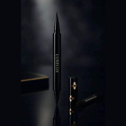 LUXELUX Akių ir antakių pieštukas 2in1. Juodas(akių),rudas(antakių) vandeniui atsparus, 0.5ml - veidui - Damų Kampelis