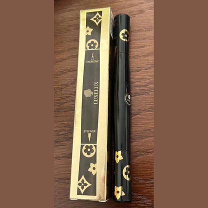 LUXELUX Akių ir antakių pieštukas 2in1. Juodas(akių),rudas(antakių) vandeniui atsparus, 0.5ml - veidui - Damų Kampelis