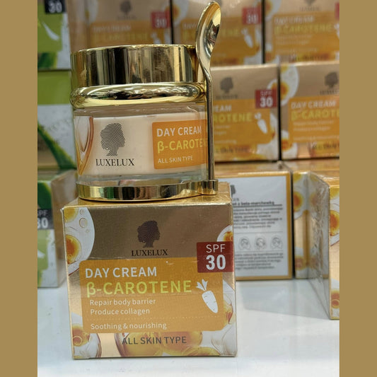 LUXELUX Dieninis veido ir kūno kremas su beta - karotenu, 50 gr - veidui - Damų Kampelis