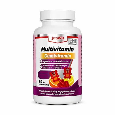 Maisto papildas JutaVit Multivitamin Gumivitamin vaikams ir suaugusiems, 60 vnt.-Sveikatai-Damų Kampelis
