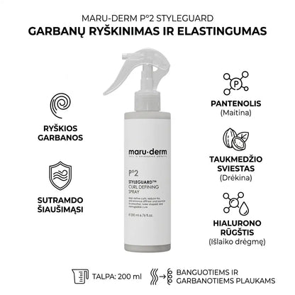MARUDERM StyleGuard purškiklis plaukams garbanų formavimui, 200 ml-Plaukų priežiūra-Damų Kampelis