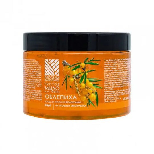 MODUM CLASSIC tirštas muilas kūnui ir plaukams. Šaltalankio aromato, 500 g - kūnui - Damų Kampelis