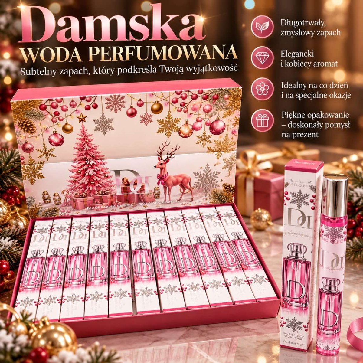 Moteriškas parfumuotas vanduo šventinėje pakuotėje, 35 ml-kvapai-Damų Kampelis