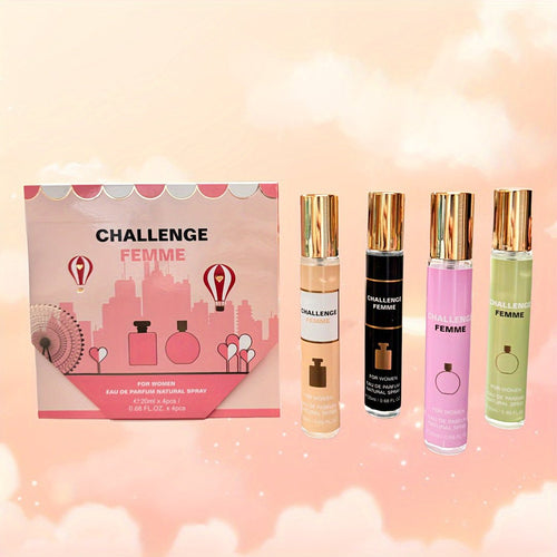MYSTICAL Challenge Femme – mini kvepalų rinkinys (4x 20ml) EDP - kūnui - Damų Kampelis