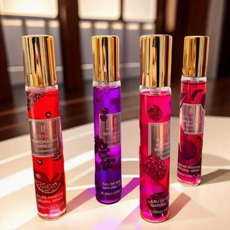 MYSTICAL moteriškų kvepalų dovanų rinkinys, 4x20ml.(vaisių aromatai) - kūnui - Damų Kampelis