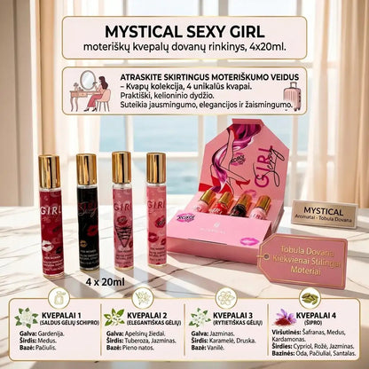 MYSTICAL SEXY GIRL moteriškų kvepalų dovanų rinkinys/Carolina Herrera Good Girl imitacija, 4x20ml.-kvepalai-Damų Kampelis