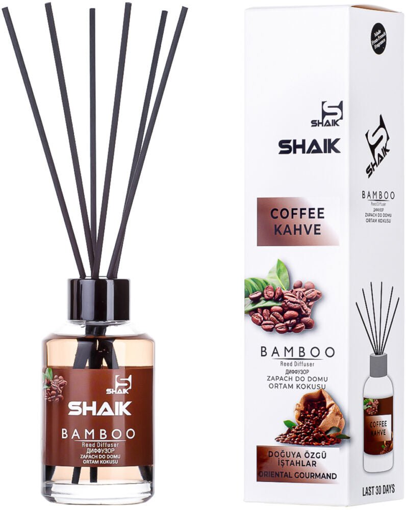Namų kvapas su lazdelėmis SHAIK BAMBOO KAVA 115 ml.-kvapai-Damų Kampelis