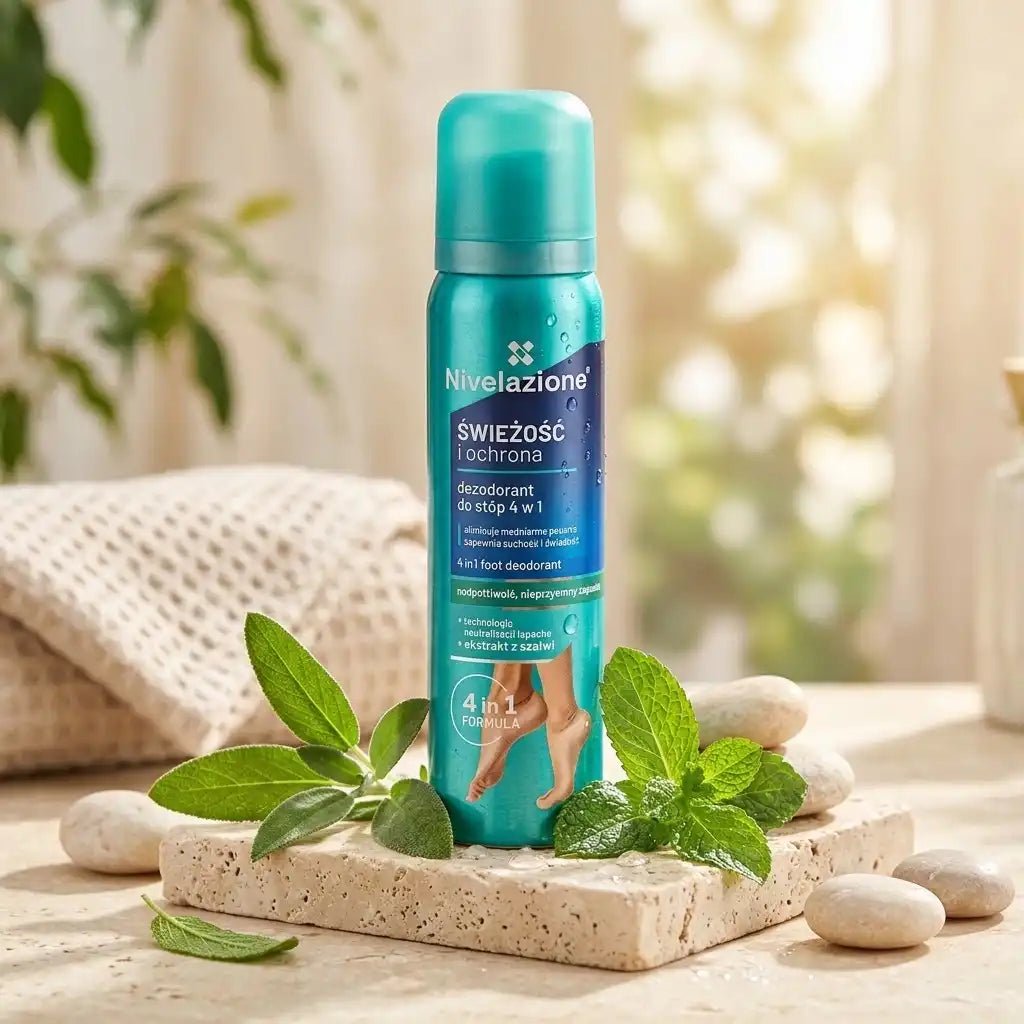 Nivelazione pėdų dezodorantas 4in1, 180 ml-Pėdų priežiūros priemonės-Damų Kampelis