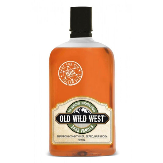 Old Wild West Dark Vanilla 3in1 universalus prausiklis vyrams skirtas plaukams, barzdai ir kūnui 450ml. - kūnui - Damų Kampelis