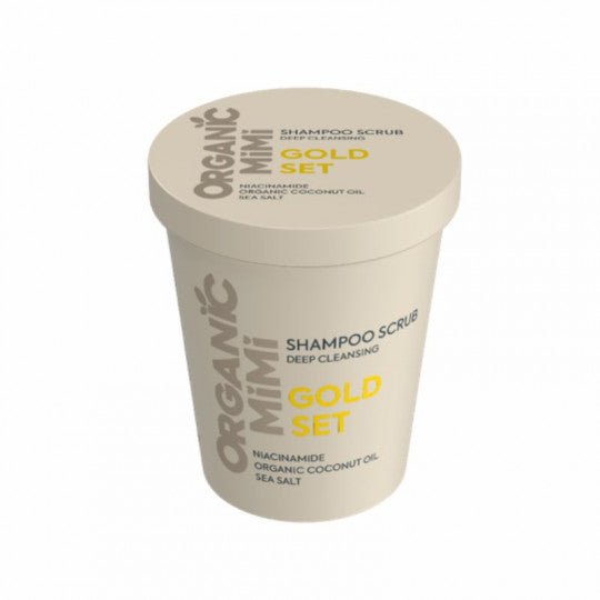 ORGANIC MIMI Gold Set šampūnas - šveitiklis valomasis Gold Set, 310 g - Plaukams - Damų Kampelis