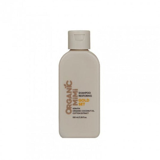 ORGANIC MIMI šampūnas atstatomasis Gold Set, 100 ml-Šampūnas-Damų Kampelis