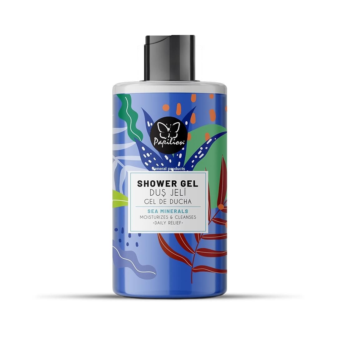 Papilion dušo želė su jūros mineralais Sea minerals, drėkinanti 400ml - kūnui - Damų Kampelis