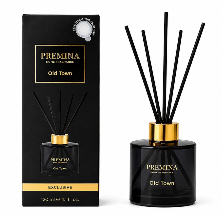 PREMINA Old Town namų kvapas su lazdelėmis, 120 ml-kvapai-Damų Kampelis