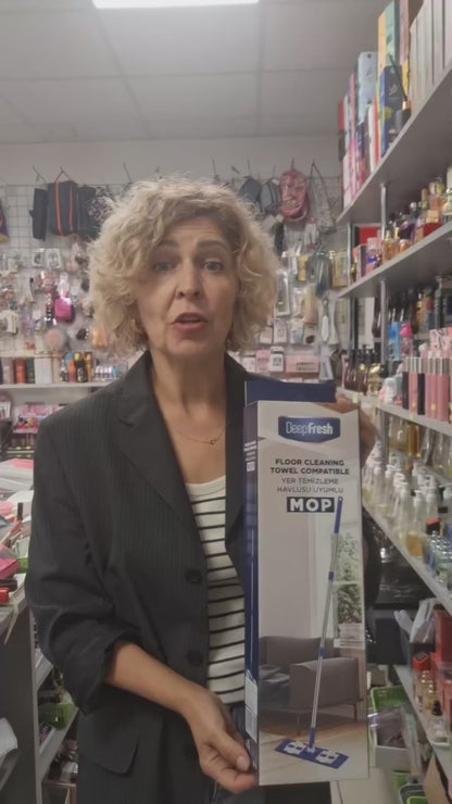 DEEP FRESH šluota su sistema drėgnoms servetėlėms tvirtinti, video instrukcija