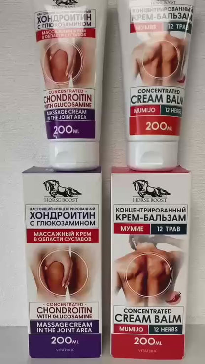 VITATEKA Horse Boost masažo kremas sąnariams su chondroitinu ir gliukozaminu, 200 ml
