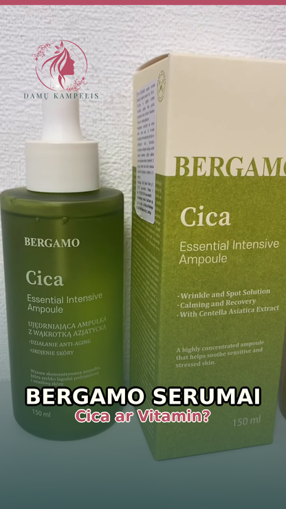 BERGAMO ampulė - serumas veidui su Azijine centele Cica, 150 ml