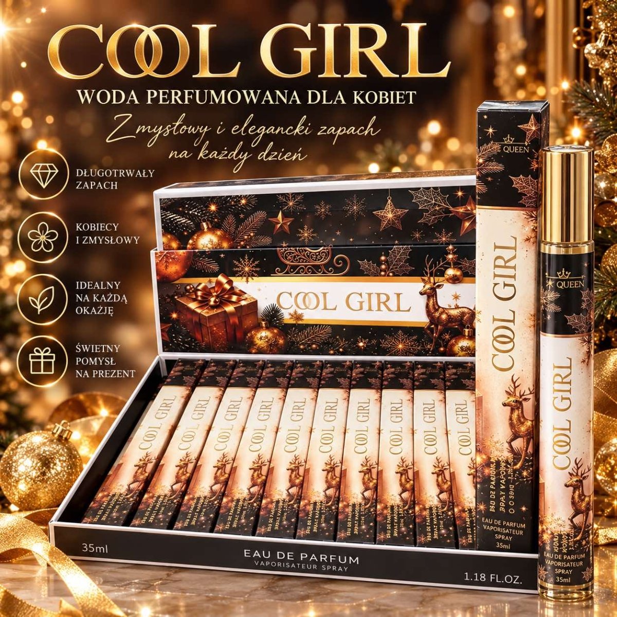 QUEEN Cool Girl mini EDP kvepalai moterims, 35 ml-kvepalai-Damų Kampelis