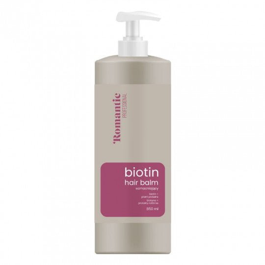 ROMANTIC PROFESSIONAL balzamas nusilpusiems ir žvilgesį praradusiems plaukams Biotin, 850 ml-plaukams-Damų Kampelis