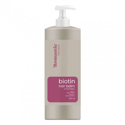 ROMANTIC PROFESSIONAL balzamas nusilpusiems ir žvilgesį praradusiems plaukams Biotin, 850 ml-plaukams-Damų Kampelis