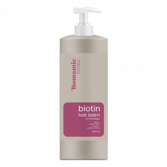 ROMANTIC PROFESSIONAL balzamas nusilpusiems ir žvilgesį praradusiems plaukams Biotin, 850 ml-plaukams-Damų Kampelis