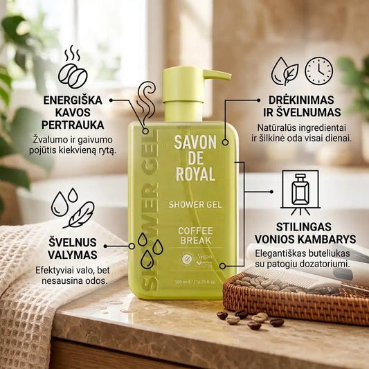 SAVON DE ROYAL Miracle dušo želė Coffee Break, 500 ml-Kūnui-Damų Kampelis