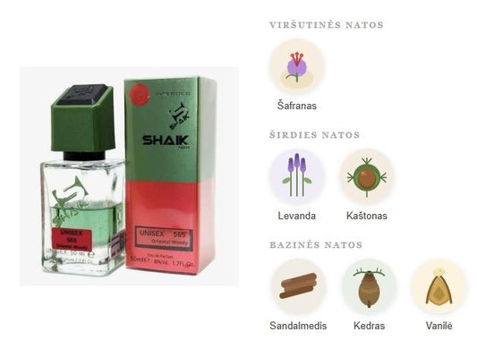 SHAIK 565 unisex kvepalai (įkvėpti Emporio Armani Stronger With You Sandalwood) 50 ml. - kvapai - Damų Kampelis
