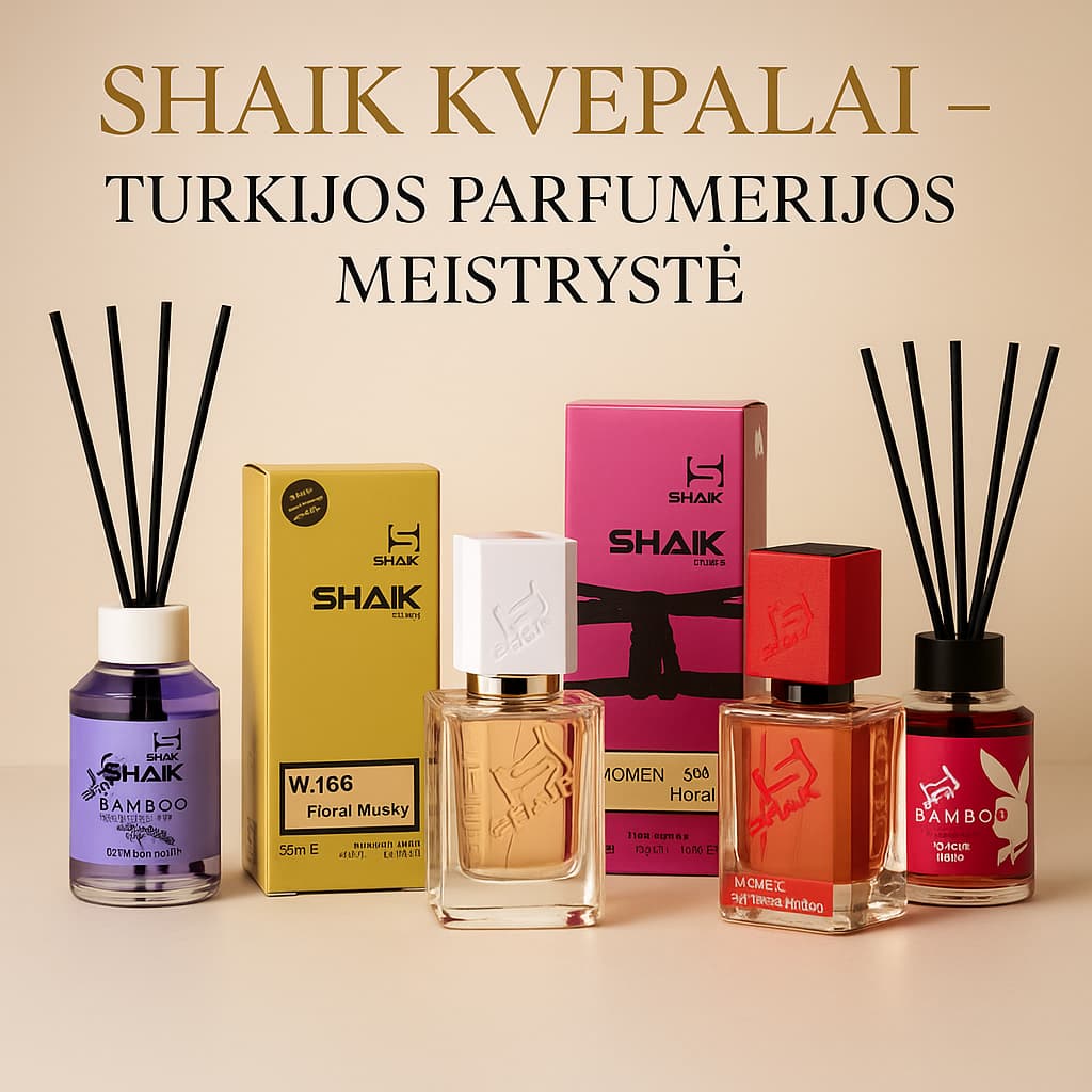 Shaik kvepalų kolekcija baneris