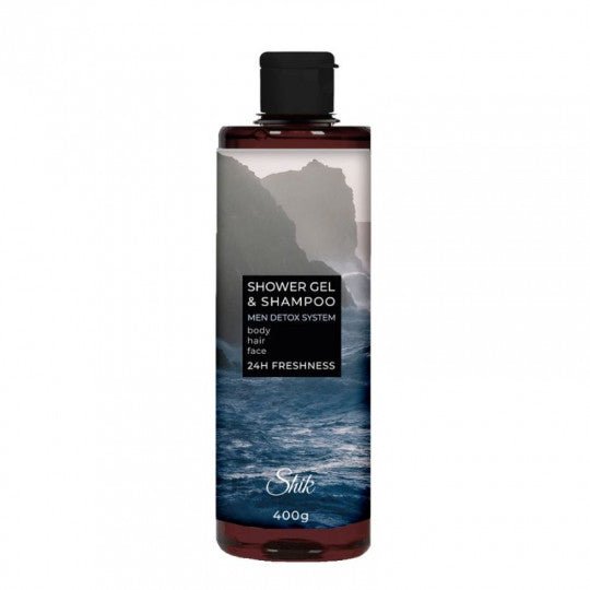 SHIK Men vyriškas dušo gelis-šampūnas Detox System, 400 ml-Kūnui-Damų Kampelis