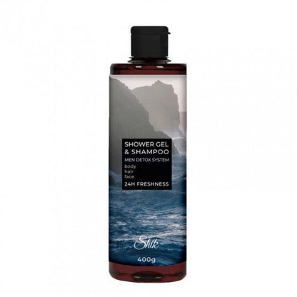 SHIK Men vyriškas dušo gelis-šampūnas Detox System, 400 ml-Kūnui-Damų Kampelis