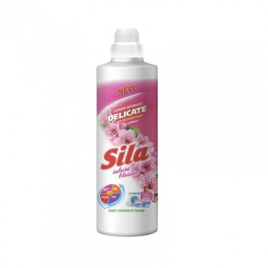 SILA skalbimo priemonė sakuros žiedų aromato Delicate, 1000 ml-Skalbimo priemonė-Damų Kampelis
