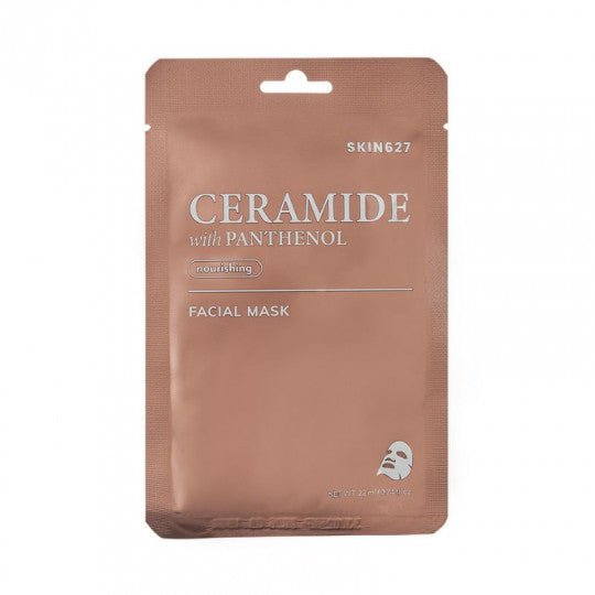 SKIN627 lakštinė veido kaukė maitinamoji su keramidais ir pantenoliu, 22 ml. - veidui - Damų Kampelis