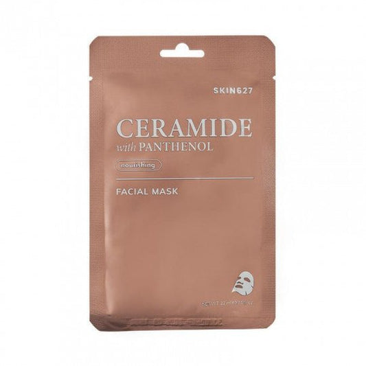 SKIN627 lakštinė veido kaukė maitinamoji su keramidais ir pantenoliu, 22 ml. - veidui - Damų Kampelis