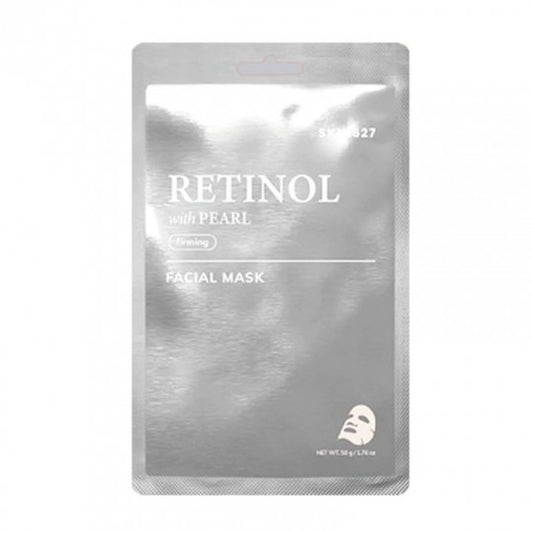 SKIN627 lakštinė veido kaukė stangrinamoji su retinoliu ir perlais, 22 ml. - veidui - Damų Kampelis