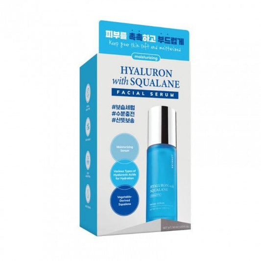 SKIN627 veido serumas drėkinamasis su hialuronu ir skvalanu, 50 ml. - veidui - Damų Kampelis