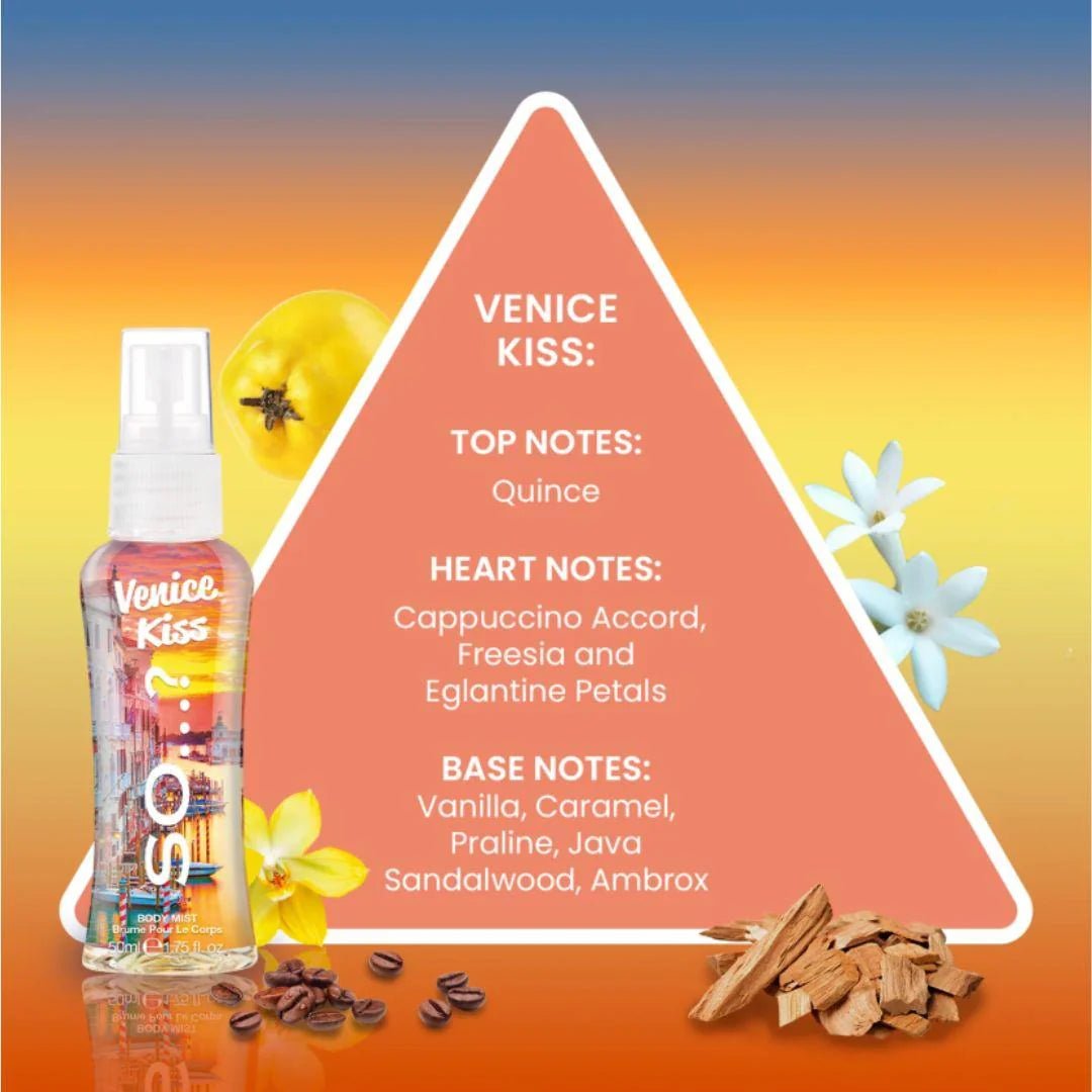 SO...? Kūno dulksnų rinkinys Escape 4x50ml. - kūnui - Damų Kampelis